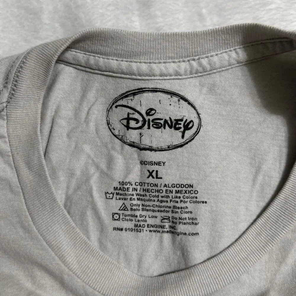 Disney Mickey Mouse T-Shirt Adults XL Gray Paint Style Print